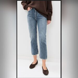 Agolde Blue Straight Leg Jeans